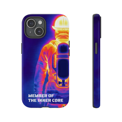 Taktische Feuerwehr-Schutzhülle für das iPhone mit farbigem UV-beständigem Thermografie-Druck.