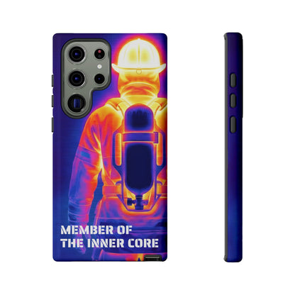 Robustes Samsung Galaxy Case im harten Alltags-Design der Feuerwehr mit griffiger Kantenabdeckung.